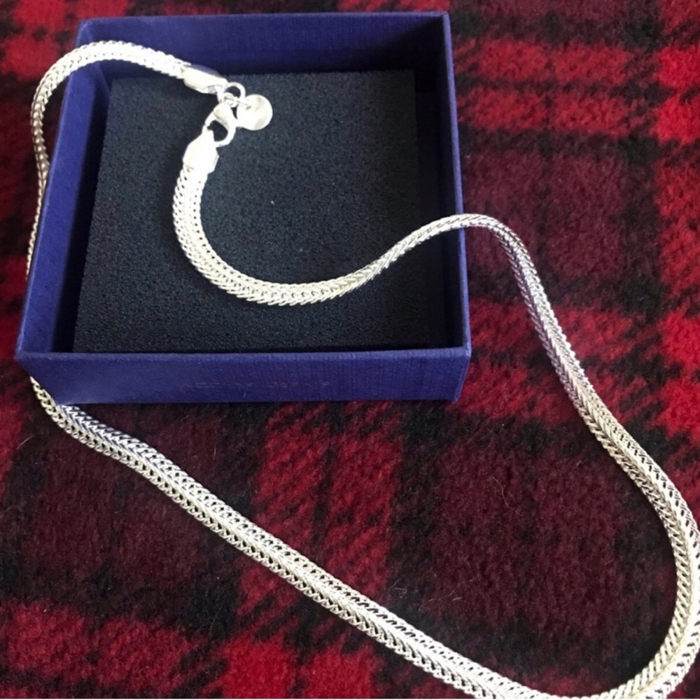 20” Sterling Silver Braided Rope Necklace
